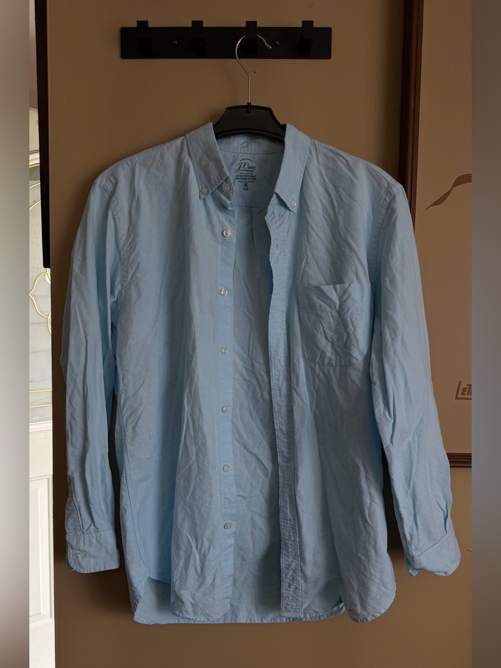 J.Crew Men’s Light Blue Long-Sleeve Oxford Button-Down Shirt Size M